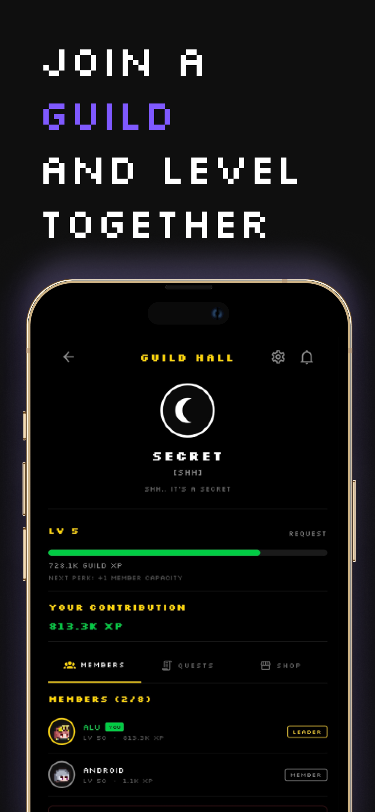 SideQuest guild screenshot