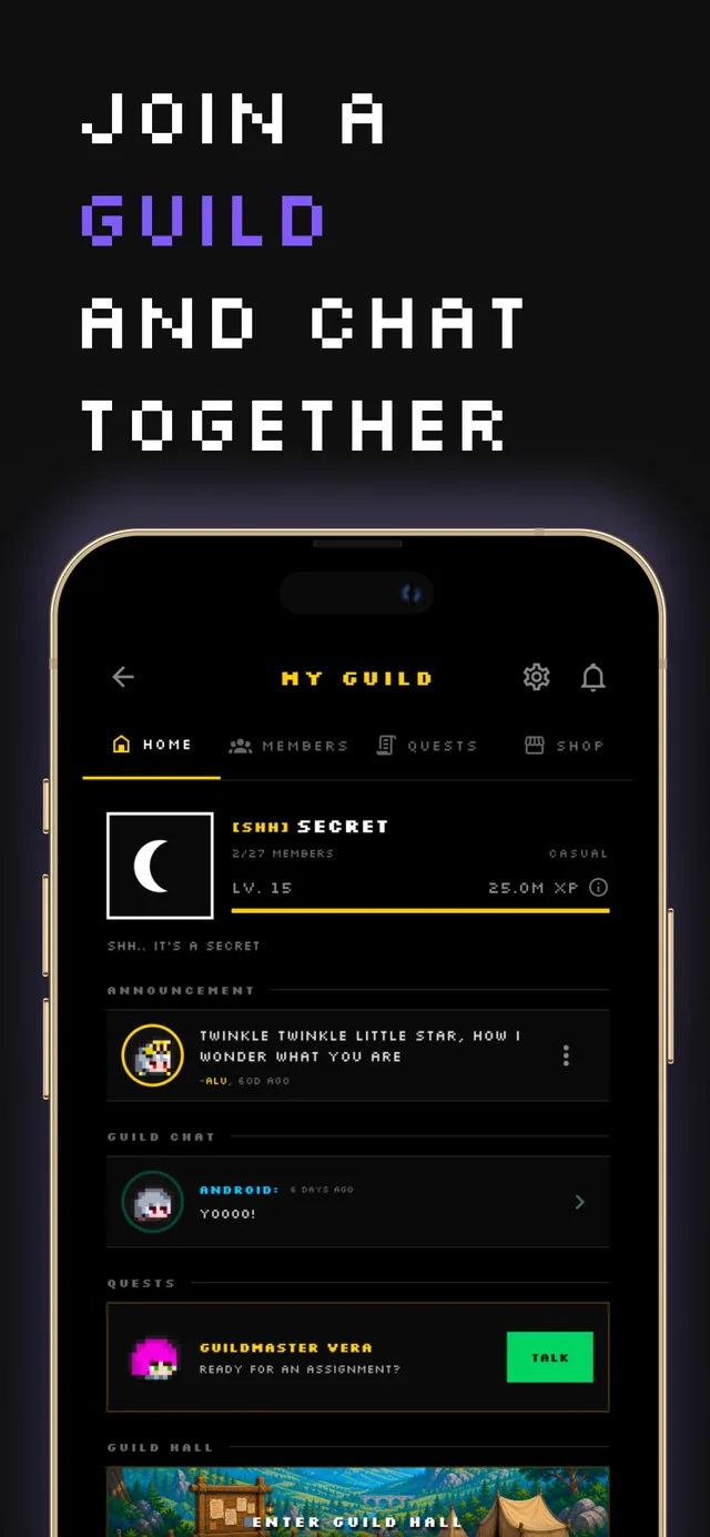 SideQuest guild screenshot